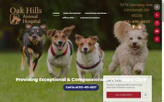 Oak Hills Animal Hospital website