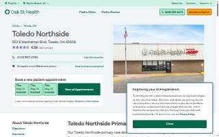 Oak Street Health Toledo Northside Primary Care Clinic website