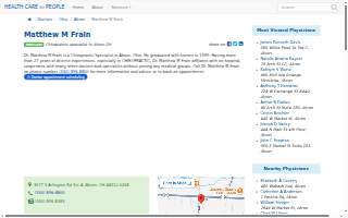 Frain Chiropractic website