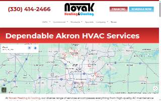 Novak Heating & Cooling website