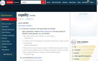 Equity website