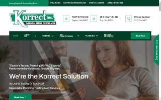 Korrect Plumbing, Heating & Air Conditioning, Inc. website
