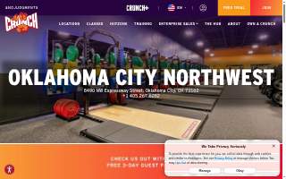 Crunch Fitness - OKC Northwest website