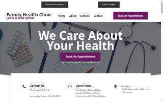 Family Health Clinic website