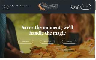 Fox & Forage Catering and Bar Services website