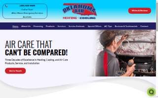 Oklahoma Heat, Air, and Refrigeration website