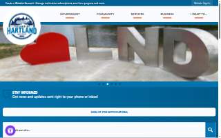Hartland Construction and Roofing website