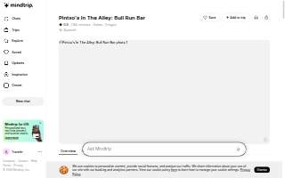Pintxo's In The Alley: Bull Run Bar website