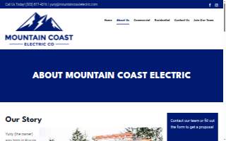 Mountain Coast Electric website