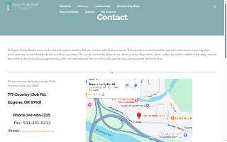 Eugene Family Dental website