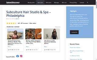 Subculture Hair Studio & Spa - Philadelphia website