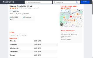 Etage Athletic Club website