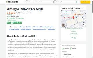 Amigos Mexican Grill website