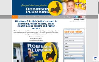 Robinson Plumbing website