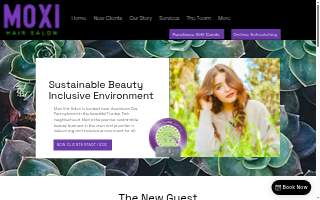 Moxi Hair Salon website