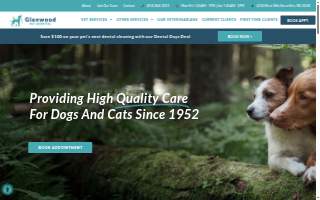 Glenwood Pet Hospital website