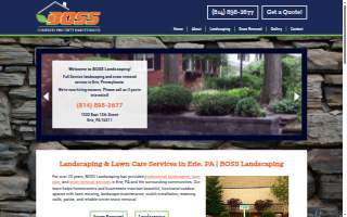 Boss Landscaping of Erie website