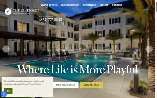 The Claiborne at Brickyard Crossing website
