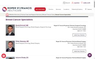 Roper St. Francis Physician Partners Breast Surgery website