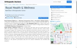 Royal Health & Wellness Chiropractic website