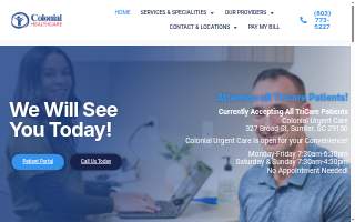 Colonial Healthcare - Family Practice website