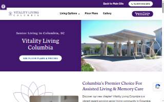 Vitality Living Columbia website
