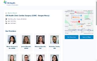 CHI Health Clinic Cardiac Surgery (CUMC - Bergan Mercy) website