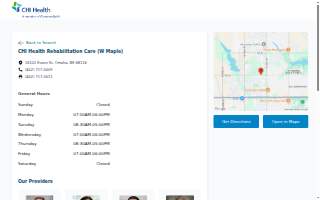 CHI Health Rehabilitation Care (W Maple) website