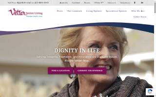 Vetter Senior Living website