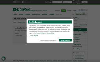 R+L Carriers of Columbia website