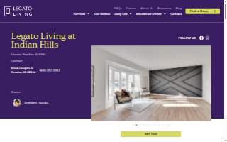 Legato Living at Indian Hills website