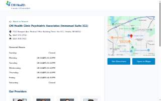 CHI Health Clinic Psychiatric Associates (Immanuel Suite 311) website