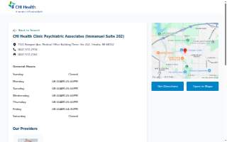 CHI Health Clinic Psychiatric Associates (Immanuel Suite 202) website