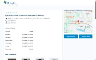 CHI Health Clinic Psychiatric Associates (Lakeside) website
