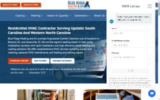 Blue Ridge Heating and Air website
