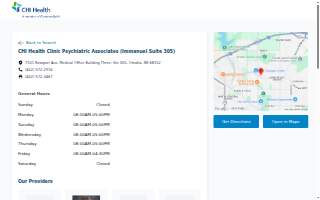CHI Health Clinic Psychiatric Associates (Immanuel Suite 305) website
