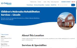 Children’s Nebraska Rehabilitation Services – Lincoln website