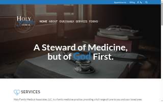 Holy Family Medical Associates website
