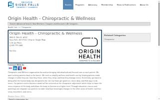 Origin Health - Chiropractic & Wellness website
