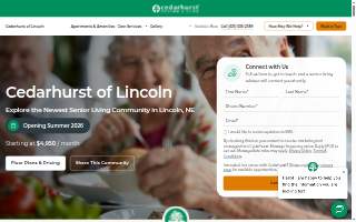 Cedarhurst Senior Living of Lincoln website