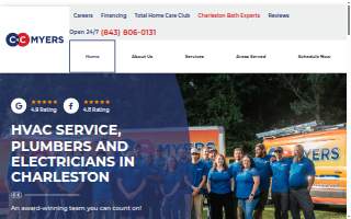 C&C Myers Heating, Cooling, Plumbing & Electrical website