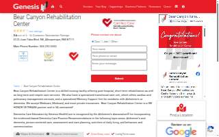 Bear Canyon Rehabilitation Center website
