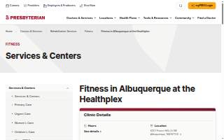 Presbyterian Healthplex in Albuquerque on Forest Hills Dr website