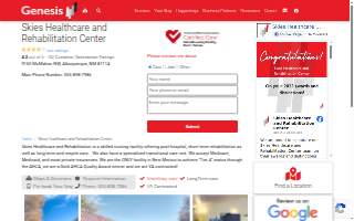 Skies Healthcare and Rehabilitation Center website