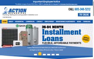 Action Mechanical website