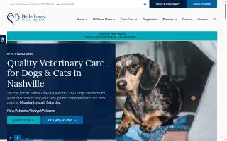 Belle Forest Animal Hospital website