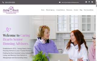 Caring Hearts Senior Housing Advisors website