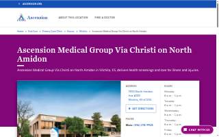 Ascension Medical Group Via Christi on North Amidon website