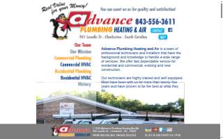 Advance Plumbing Heating & Air website
