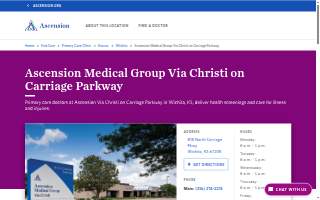 Ascension Medical Group Via Christi on Carriage Parkway website